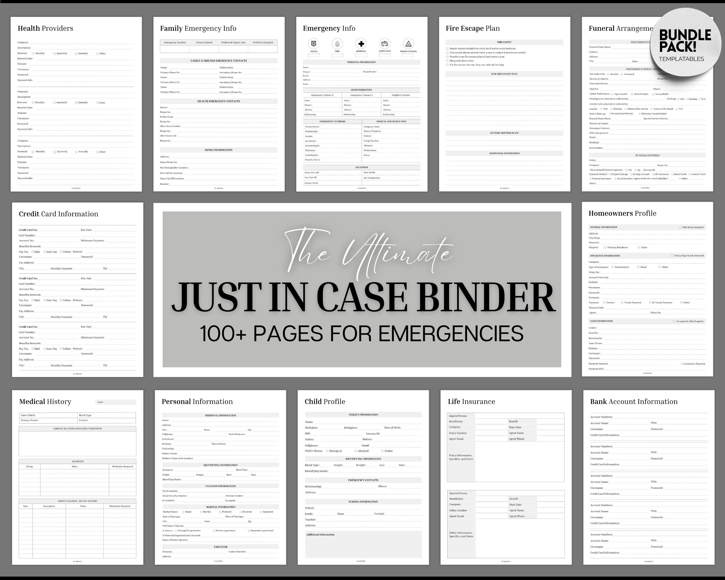 Emergency Binder - the Ultimate Just in Case Binder for Your Household ...