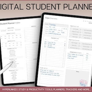 Digital Study Planner, 2024 - 2025 Digital Planner, Student Planner, Academic Planner, School College Planner, GoodNotes iPad Planner