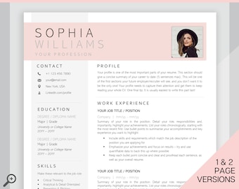 Teacher Resume Template Word. CV Template Professional, Modern Executive Resume Template, Clean, Minimalist Resume, Free Docs Bundle, Nurse