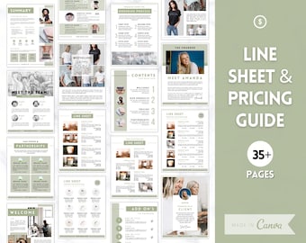 Line Sheet Template, Editable Wholesale Catalog, Pricing & Services Guide, Product Sales, Price List Template, Canva Linesheet Catalogue