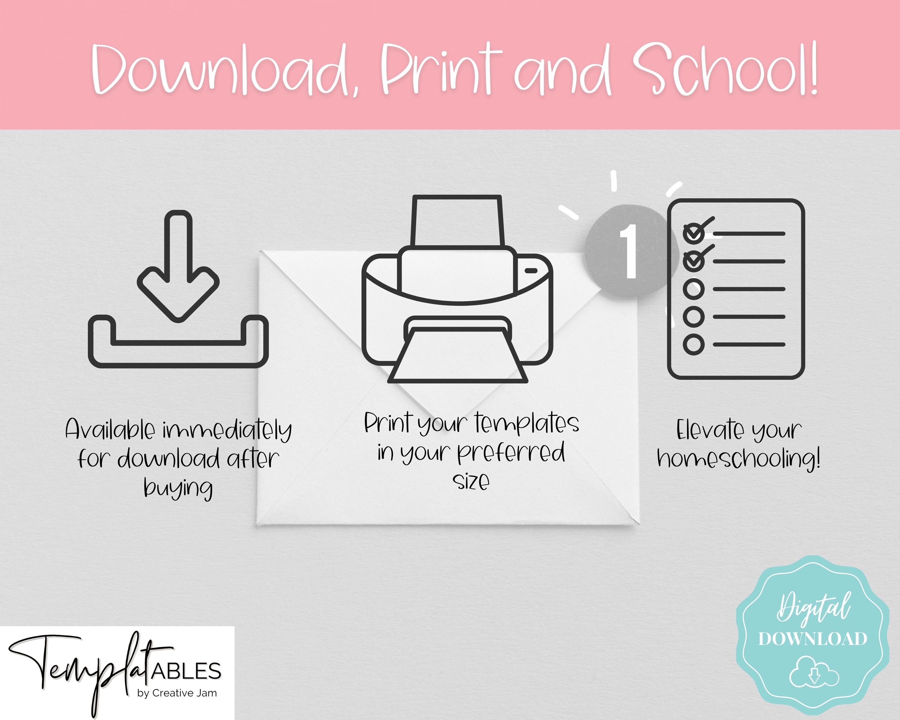 Homeschool Planner Printable Home School Teacher Academic - Etsy UK