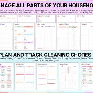 The ULTIMATE Home Management Binder Bundle! 170pg Colorful Household ...