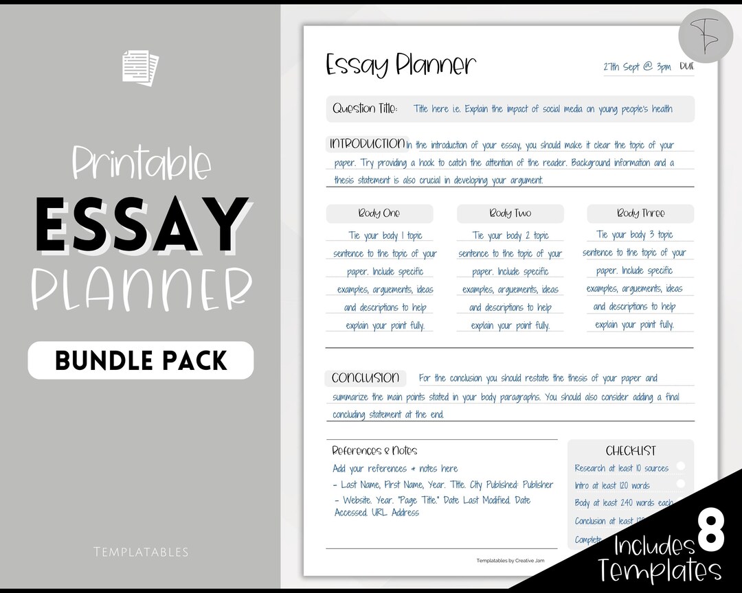 Essay Planner Printable BUNDLE For Students Essay Writing Template unlocking-the-power-of-words-strategies-to-extend-your-essay-length-by
