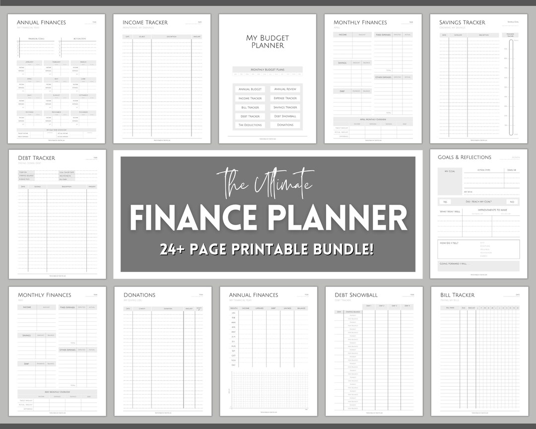 A5 Finance Planner BUNDLE Budget Planner Templates, Financial Savings ...