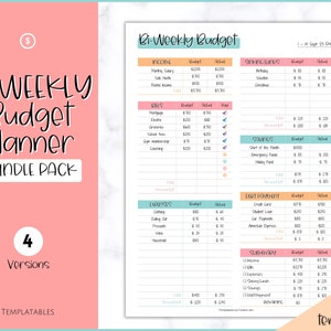 Biweekly Budget Planner, EDITABLE Bi-weekly Template, PDF Printable Paycheck Budget Tracker, Finance Planner, Zero Based Budget Sheet Binder