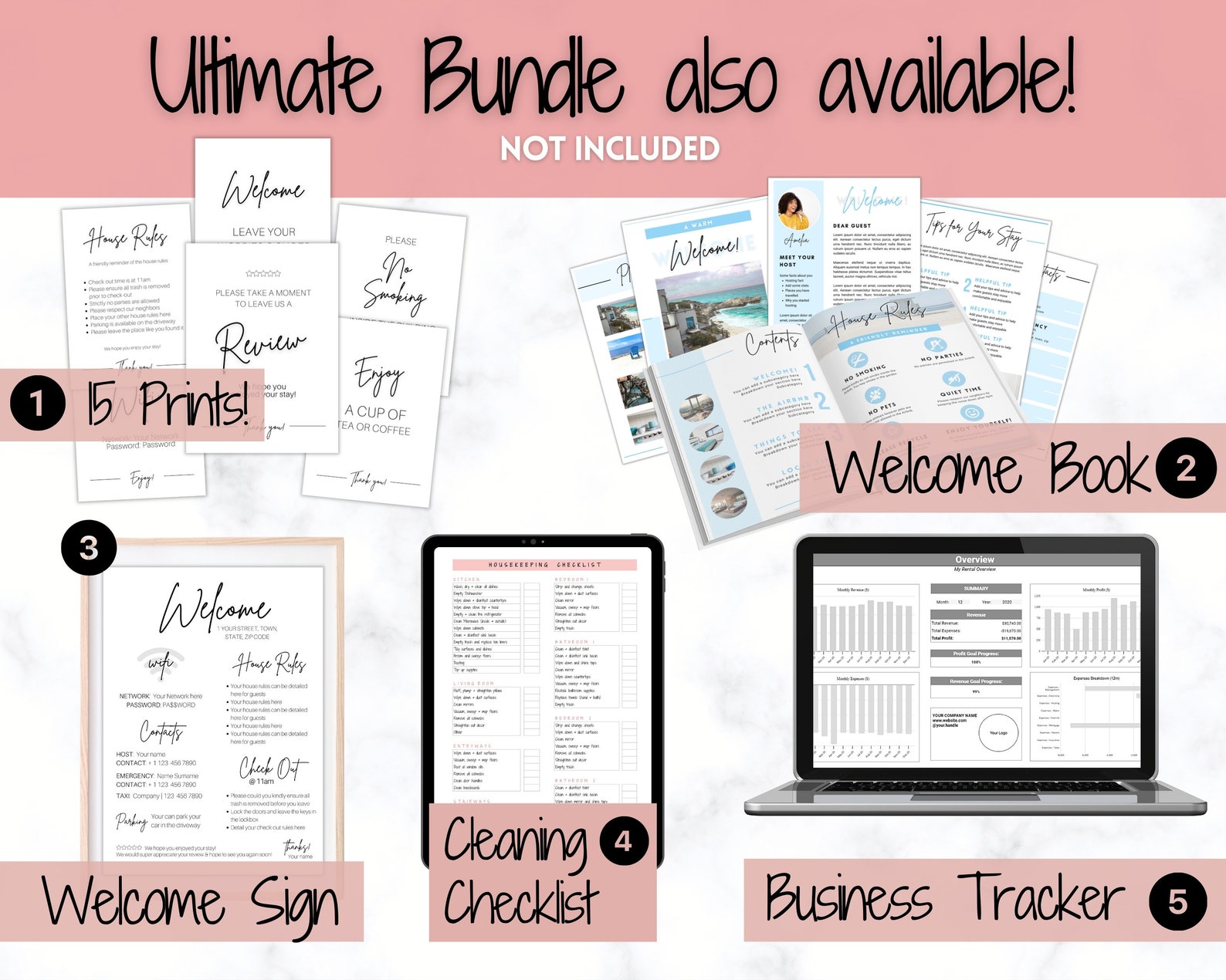 VRBO Spreadsheet Business Tracker Rental Vacation Property Etsy