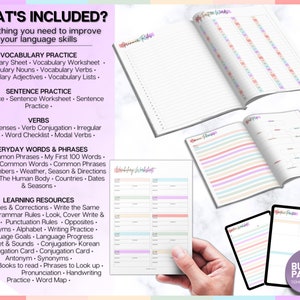 Language Learning Planner, Study Korean, Japanese, Spanish, French ...