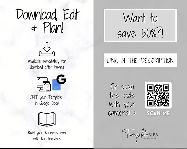 Small Business Plan Template, GOOGLE DOCS Business Planner Proposal ...
