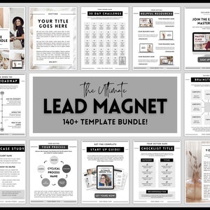 Lead Magnet-sjablonen, Canva eBook, werkboek, werkbladen voor coaches, bloggers. Opt-in, grafieken, checklists, planners, webinar, uitdagingen