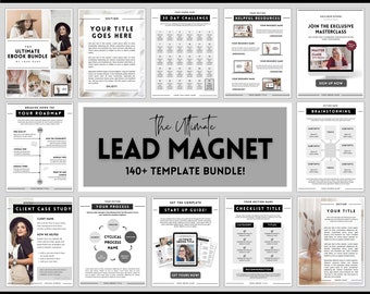 Lead Magnet Templates, Canva eBook, Workbook, Worksheets for Coaches, Bloggers. Opt In, Charts, Checklists, Planners, Webinar, Challenges