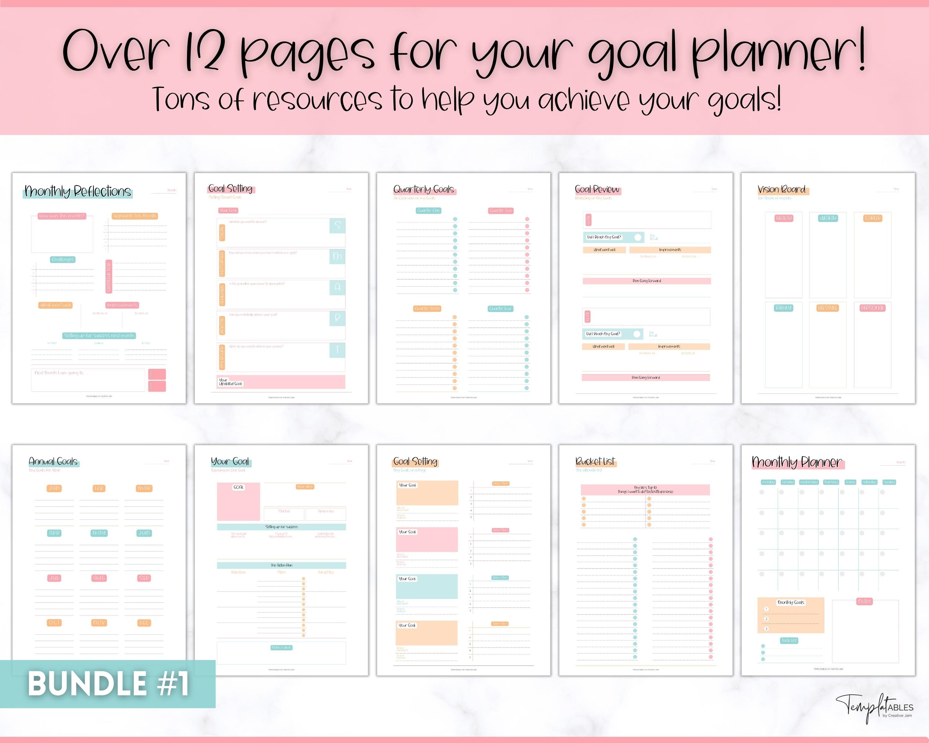 Ultimate PLANNER BUNDLE! Printable Goal Planner, Finances & Budget ...