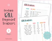 Bill Payment Tracker, Printable Monthly Bill Organizer & Checklist, Budget Planner, Finance Tracker, Spending, Expenses, Bill Calendar List