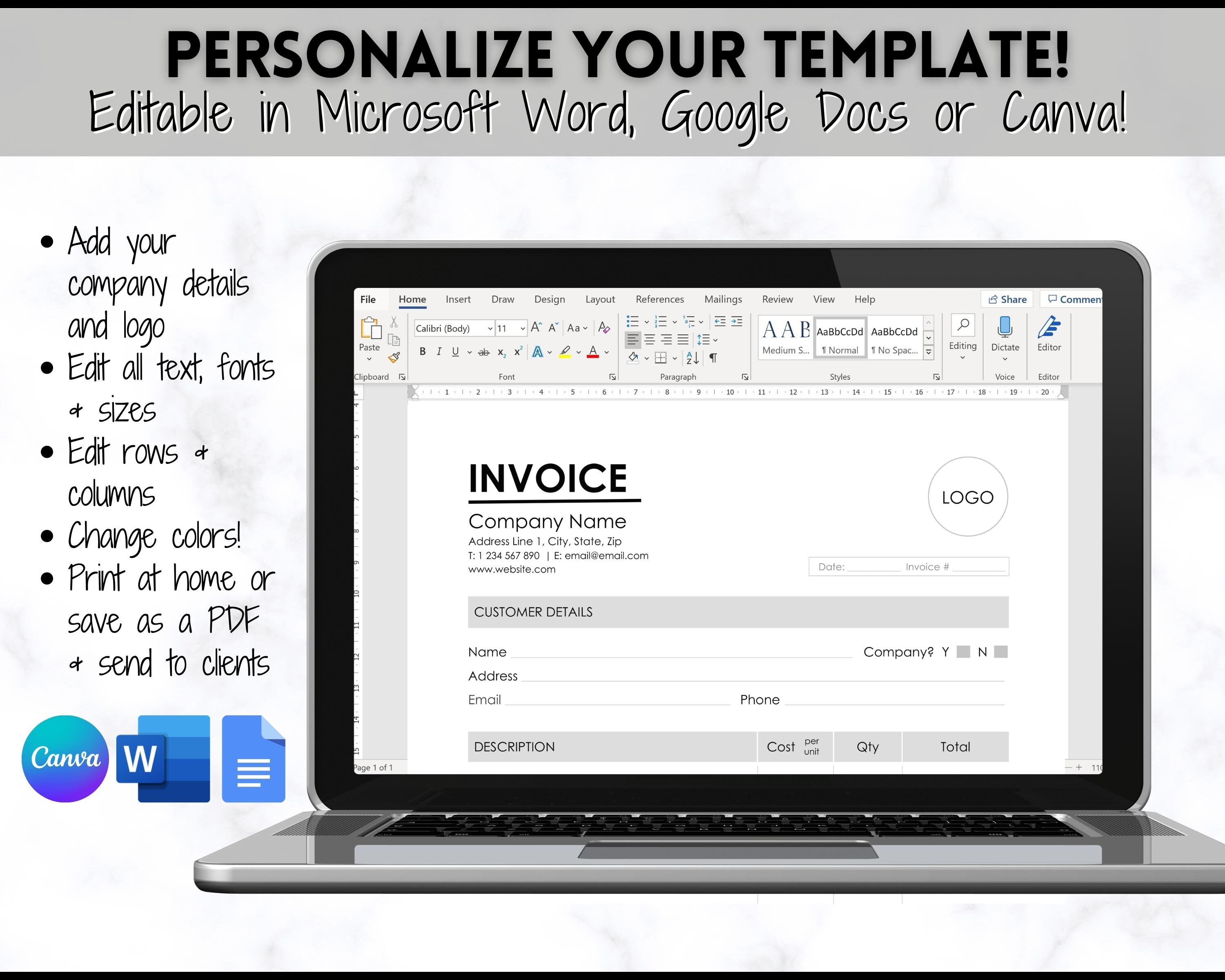 Estimate Receipt Example PDF