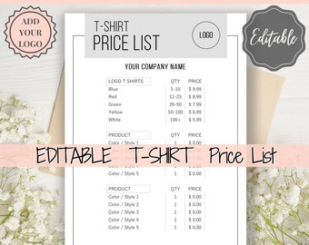 pricing for vinyl shirts