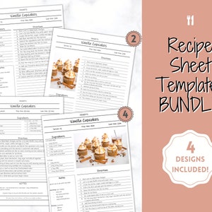 Plantilla de libro de recetas, Plantilla de hoja de recetas EDITABLE, Tarjetas de recetas, Carpeta de recetas mínima, Granja imprimible de 8.5x11, Diario del planificador de alimentos