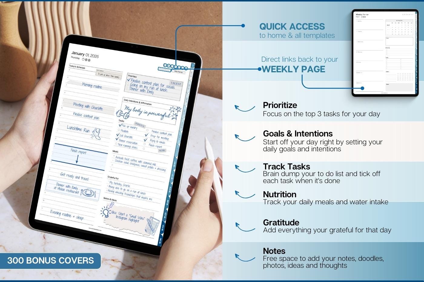 Good Notes Planner 2026 Digital Daily Planner for Goodnotes, With Apple, Google & Chat GPT ...