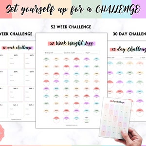 Weight Loss Journal, Weightloss Tracker, Fitness Planner Printable, Weight Loss Chart, Pounds Lost, Body Measurements, Meal Planner image 6