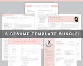 Professional Resume BUNDLE! Resume Template Word.  CV Template. Executive Cv. Cv Design with photo, Clean Curriculum Vitae, ATS