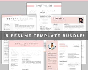 CV Template BUNDLE, Resume Template Word. Professional Resume Bundle. Executive CV template free. Creative Cv Design, Clean Curriculum Vitae