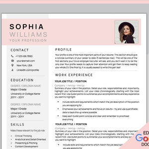 Plantilla de currículum profesional para GOOGLE DOCS. Plantilla de CV Profesional, Plantilla de CV Ejecutivo, Curriculum Vitae del Reino Unido, Minimalista, Gratis