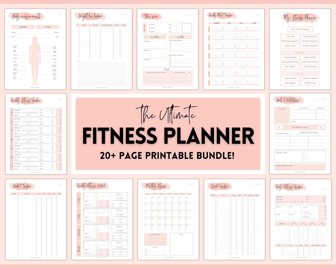 Fun & Interactive Food & Fitness Planner for Weight Loss
