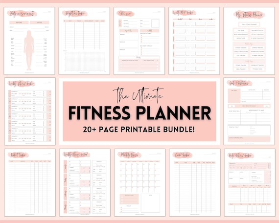 Fitness Planner, Weight Loss Tracker, BUNDLE, Workout Planner Fitness  Journal, Wellness, Health Goal, Meal Planner, Self Care, Habit Tracker 