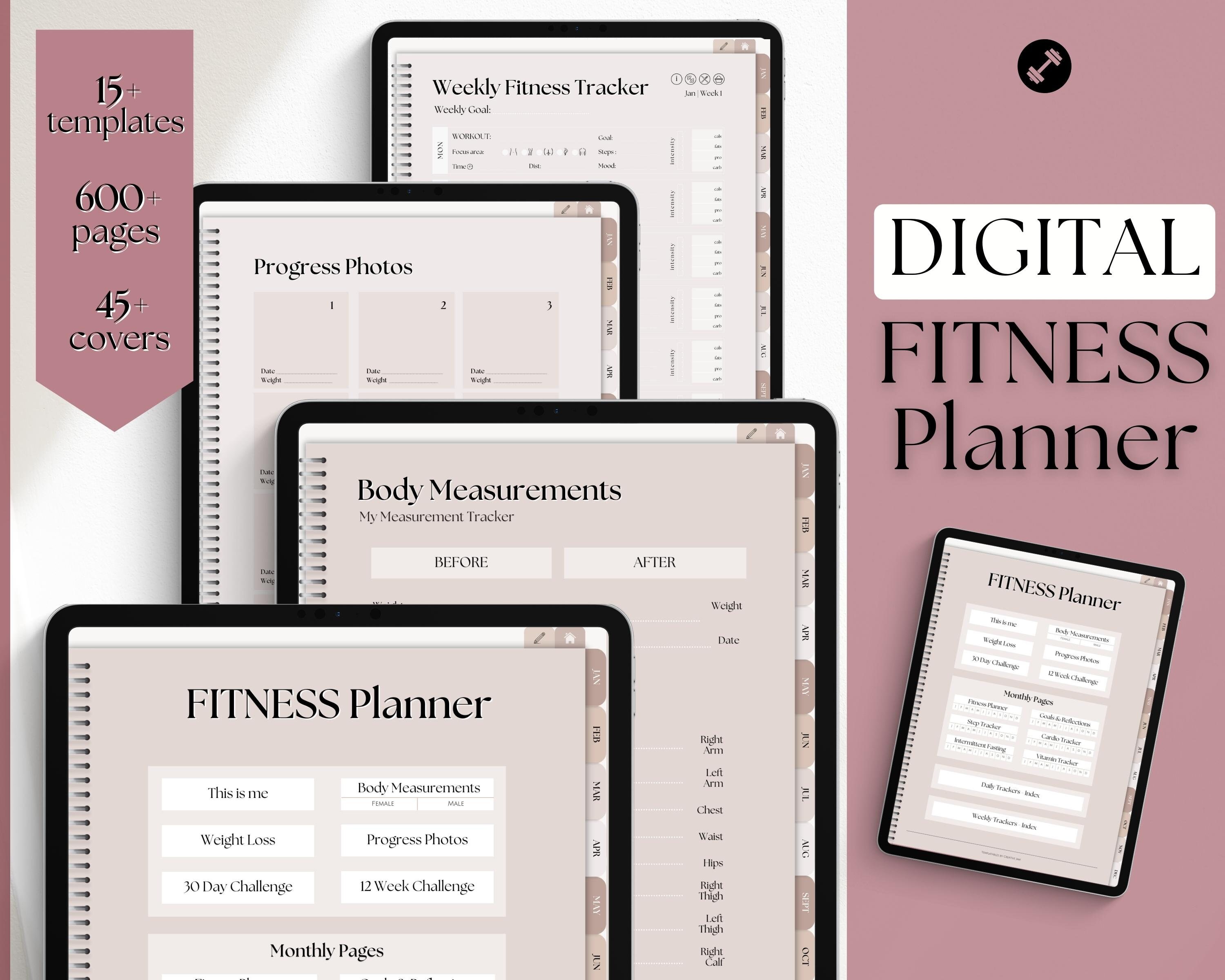 Digital FITNESS Planner Goodnotes Fitness Planner Fitness Etsy UK