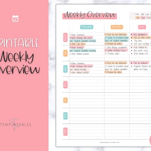 Student Planner, Printable College Weekly Schedule, College Student Planner, Academic Organizer, 2023 Class, School Study Planner