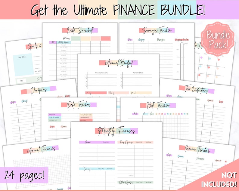 Paycheck Budget Planner, EDITABLE Budget by Paycheck Template, PDF Printable Budget Tracker, Finance Planner, Zero Based Budget Sheet Binder image 10