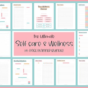 Self Care Checklist, Self-Care Planner, Selfcare Journal Tracker, Wellness Planner Printable, Daily Wellbeing, Mindfulness Mental Health Kit