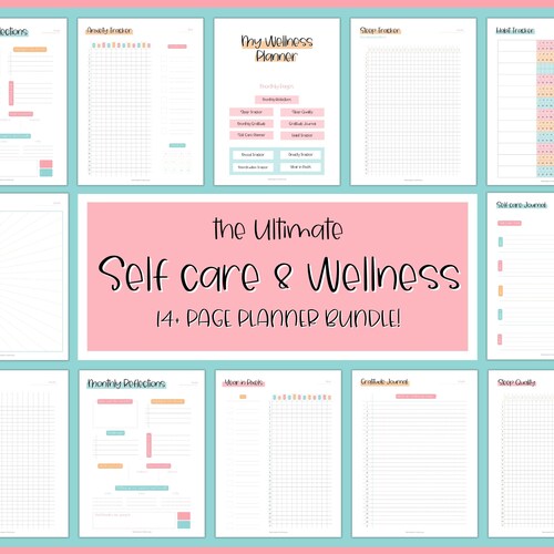 Self Care Checklist Printable Digital PDF Wellness Planner - Etsy UK