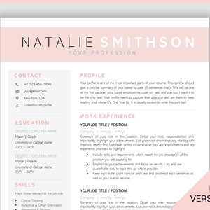 Professional Resume Template Word. CV Template Professional, CV Design, Executive Resume Template, Clean Curriculum Vitae, Minimalist, Free