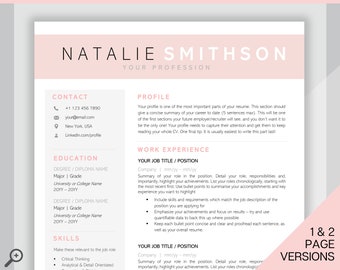 Szablon CV pielęgniarki Word. Szablon CV Professional, Nowoczesny szablon CV dla kadry kierowniczej, Czysty, minimalistyczny życiorys, Darmowy pakiet dokumentów, Nauczyciel