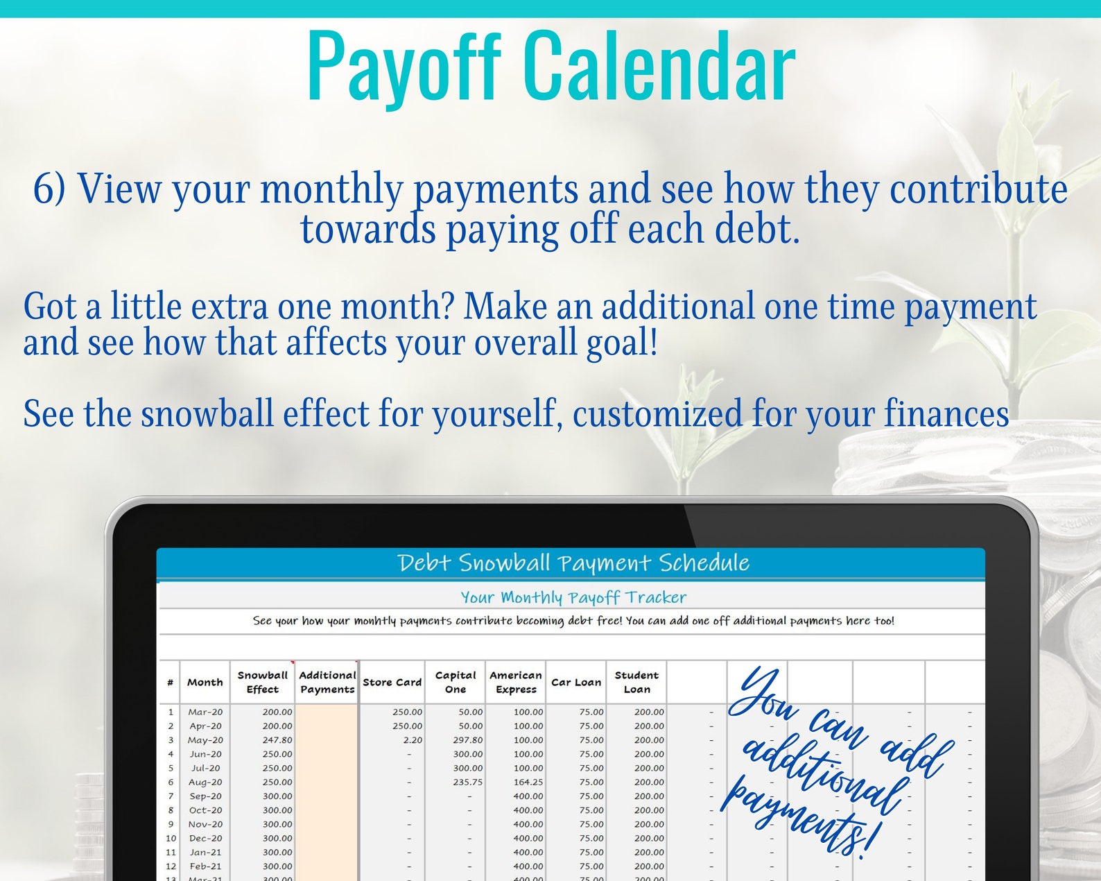 Dave Ramsey Debt Snowball Calculator 20 Debts Excel Budget Etsy