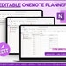 EDITABLE Onenote Planner, UNDATED Digital Planner, Onenote Template ...
