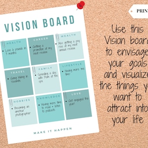 Vision Board Printables Goal Planner Affirmation - Etsy