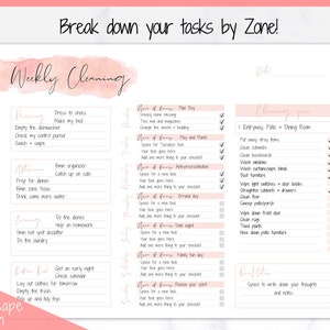 EDITABLE Cleaning Planner, FLYLADY Daily Routine, Cleaning Checklist ...
