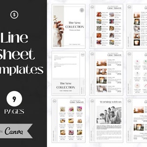 Line Sheet for Wholesale. Price List Template, Editable Candle Template Catalog, Seller shop, Product Sales Sheet, Canva Linesheet Catalogue