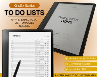 To Do List Template, Kindle Scribe Planner, 9 hyperlinked Kindle Scribe templates, Weekly planner, Daily Calendar, adhd to do list, tasks