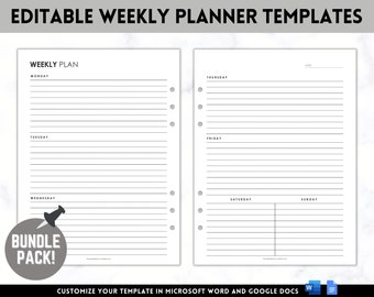 Military Time Weekly Schedule Printable Productivity Planner - Etsy