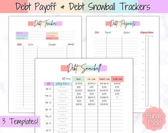 DEBT TRACKER, Debt Snowball, Debt Payoff Tracker Printable, Dave Ramsey, Debt Payments, Finance Planner, Budget Planner, Debt Free Progress,