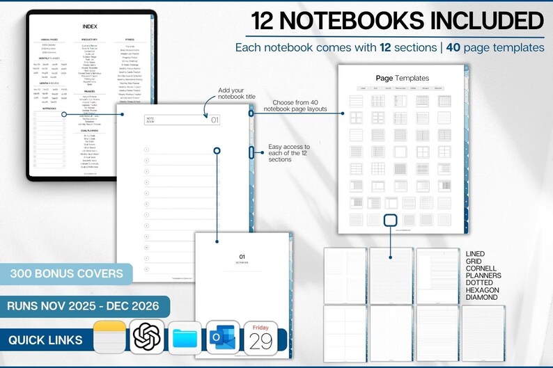 2026 Digital Daily Planner for Goodnotes, With Apple, Google & Chat GPT ...