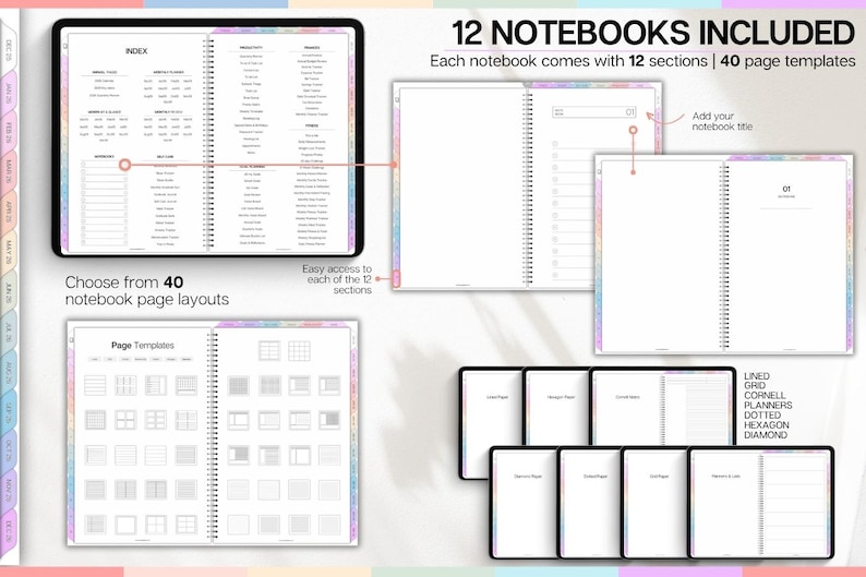 COLORFUL Digital Planner, 2026 Goodnotes Planner, Daily Weekly, Monthly ...