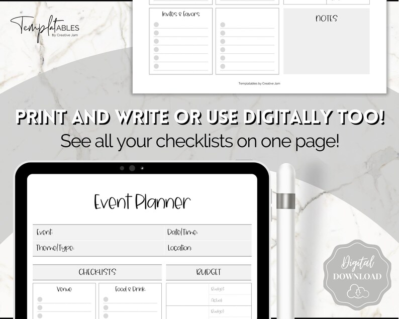 Event Planner Template Printable Party Planner Birthday - Etsy Canada
