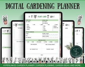 Digital Gardening Planner, Plant Journal, Garden Planner 2024, Planting Calendar, Plant Care, Seed Starting, Herb Notes, GoodNotes, iPad