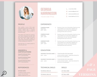 RESUME TEMPLATE Word. Professional Resume Template. Minimalist Executive. CV template free. Resume Template Bundle. Curriculum Vitae