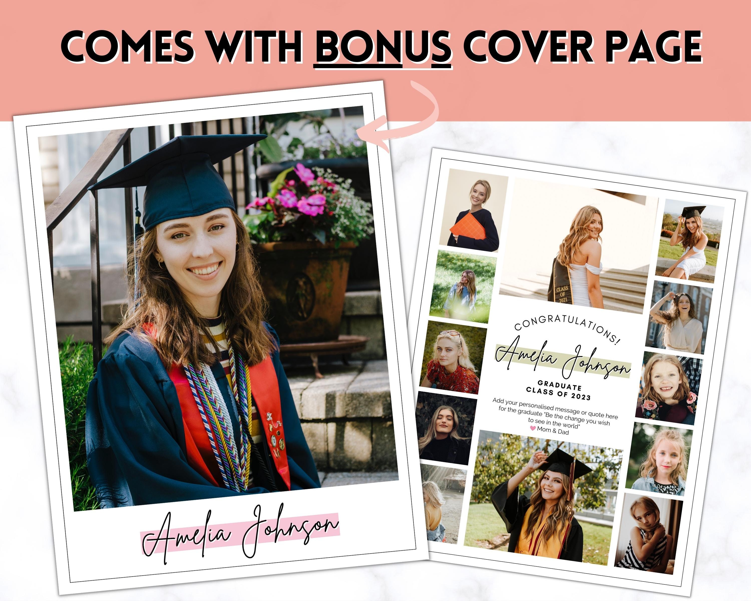 Sample Grad Ad Yearbook AD Template, Senior & High School Graduation, Grad ...