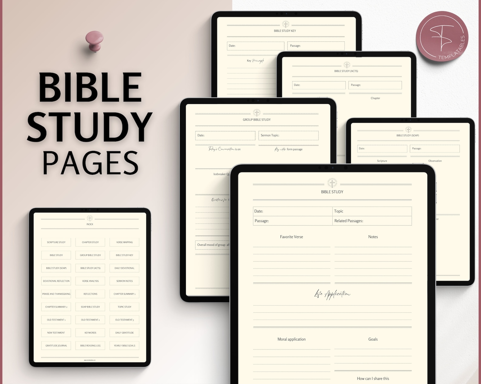 Bible Study Guide, Digital Bible Study Journal Templates, Soap, Notes ...