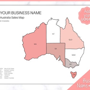 Sales Tracker, EDITABLE Australia Sales Map, Etsy Business Sales Map, Order Tracker, Shop Seller, Procreate, Postcode, Color In, Printable