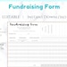 EDITABLE Kids Fundraising Form | Fundraiser | Charitable Donation ...